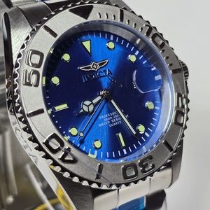 Invicta Pro Diver Men's Watch - 43mm, Steel, Silver, Blue (29945)